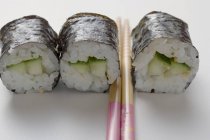 Maki sushi with cucumber — Stock Photo