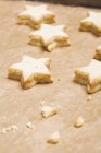 Biscotti fatti in casa a forma di stella — Foto stock