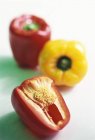 Red and yellow peppers — Stock Photo