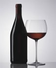 Botella de vino tinto - foto de stock