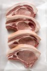 Costeletas de porco em bruto — Fotografia de Stock