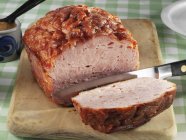 Leberkse meatloaf in cut — Stock Photo
