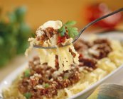Pasta with bolognese sauce — Stock Photo