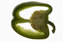 Slice of green pepper — Stock Photo