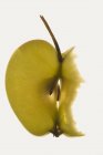 Кусок свежего яблока со стеблем — стоковое фото