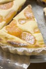 Нарезанный абрикосовый пирог — стоковое фото