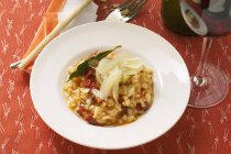 Risotto with Parmesan shavings — Stock Photo
