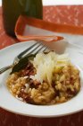 Risotto with Parmesan shavings — Stock Photo