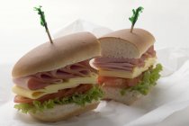 Hälften von Sub-Sandwich — Stockfoto