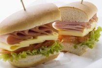 Halves of sub sandwich — Stock Photo