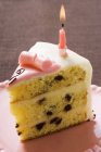 Gâteau d'anniversaire avec bougie — Photo de stock