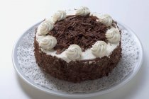 Chocolate cream cake — Stock Photo