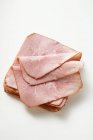 Heap of sliced Cooked ham — Stock Photo