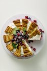 Rote Johannisbeere süßer Kuchen — Stockfoto