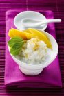 Рис с манго и кокосовым молоком — стоковое фото