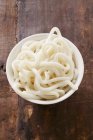 Udon noodles in white bowl — Stock Photo