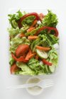 Salad leaves with vegetables — Stock Photo