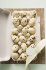 Œufs en chocolat mouchetés — Photo de stock