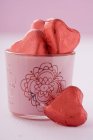 Heart-shaped sweets — Stock Photo