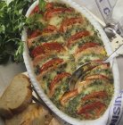 Mozzarella and tomato bake — Stock Photo