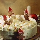 Gâteau à la crème pour Noël — Photo de stock
