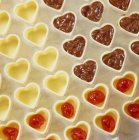 Making cherry truffle hearts — Stock Photo