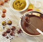 Саморобні шоколадні цукерки — стокове фото