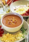 Испанский суп из холодных овощей Gazpacho — стоковое фото