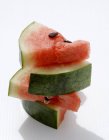 Fatias de melancia suculenta — Fotografia de Stock