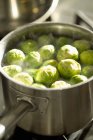 Cooking Brussels sprouts — Stock Photo