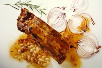 Pork ribs in barbecue sauce — Stock Photo