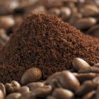 Freshly ground organic coffee — Stock Photo