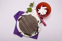 Pastel de coco de chocolate refrigerado - foto de stock
