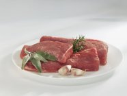 Raw Boned lamb in platter — Stock Photo