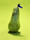 Pear with blue leaf — Stock Photo
