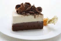Chocolate y mascarpone semifreddo - foto de stock