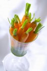 Zanahorias caramelizadas con salsa de hierbas - foto de stock