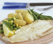 Catfish fillet with vegetables — Stock Photo