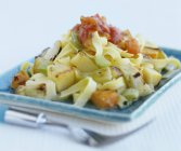 Tagliatelle pasta with vegetables — Stock Photo