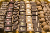 Diferentes doces de chocolate — Fotografia de Stock