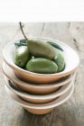 Raw Green olives — Stock Photo