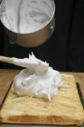 Apple cake with meringue — Stock Photo