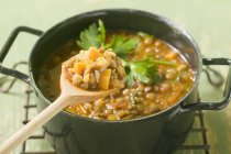 Lentil stew with carrots — Stock Photo