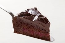 Tranche de gâteau au chocolat — Photo de stock