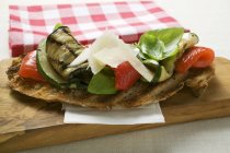 Crostini with grilled vegetables — Stock Photo