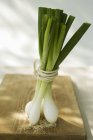 Bouquet d'oignons de printemps — Photo de stock