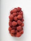 Framboesas frescas colhidas — Fotografia de Stock