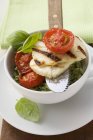 Grilled Haloumi with orzo — Stock Photo