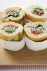 Sandwiches mit Paprika und Zwiebeln — Stockfoto