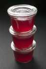 Jars of redcurrant jelly — Stock Photo